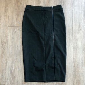 Ann Taylor Olive Green Zip Pencil Skirt